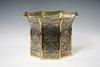 Appraisal: JARDINIERE - Mixed metal Indo-Persian jardiniere Octagonal with flared rim