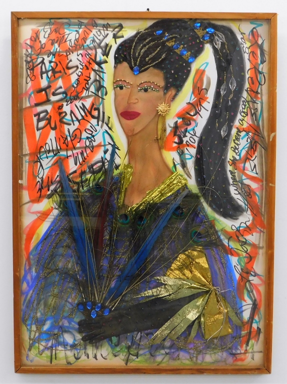 Appraisal: HOMAGE TO JOSEPHINE BAKER MIXED MEDIA COLLAGE France th CenturyModern