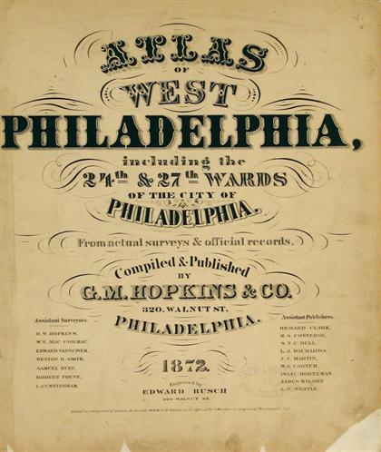 Appraisal: vol Philadelphia Property Atlas Atlas of West Philadelphia including The