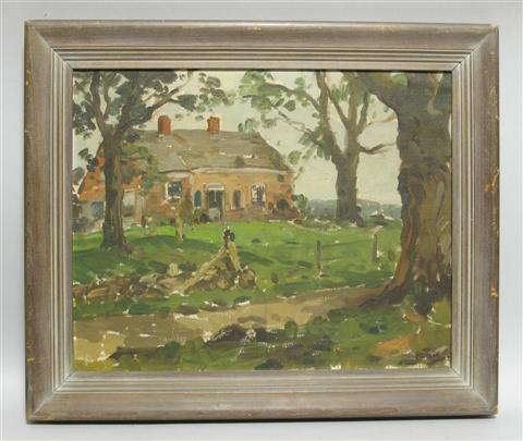 Appraisal: HARTEAN RURAL SCENE Oil on canvas x in Framed lower