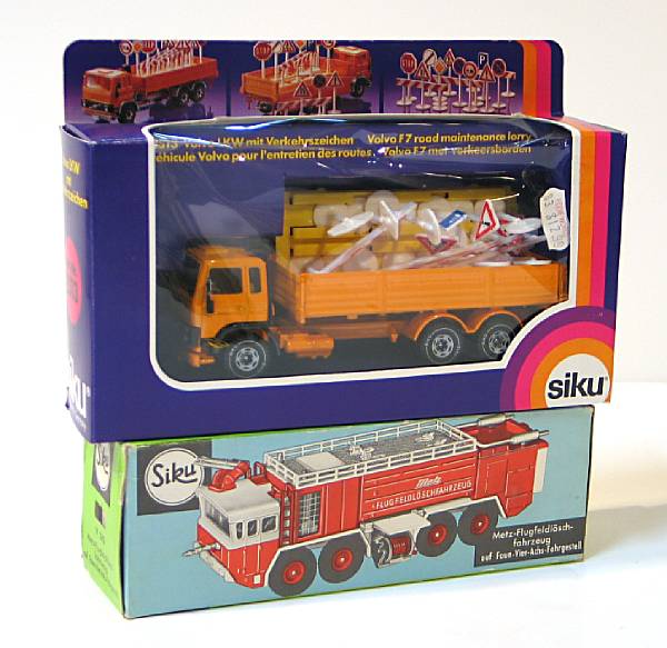 Appraisal: Boxed German Diecast vehicles rd scale Trucks from Gesha Siku