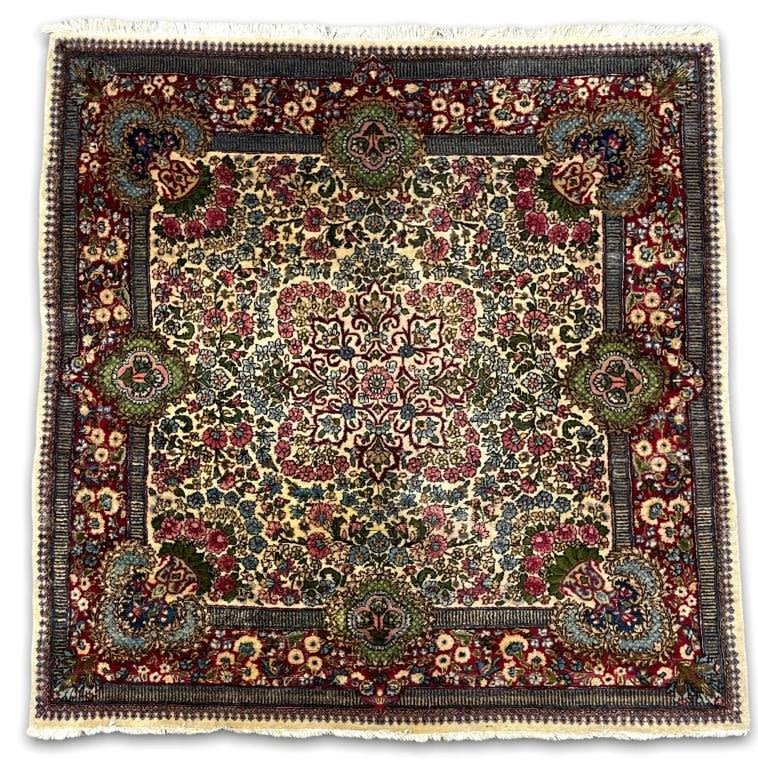 Appraisal: Persian Kerman Hand Made Wool Rug B x