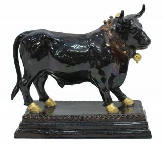 Appraisal: LARGE TH C TREACLE GLAZED BULL M MAFRA CALDAS Large