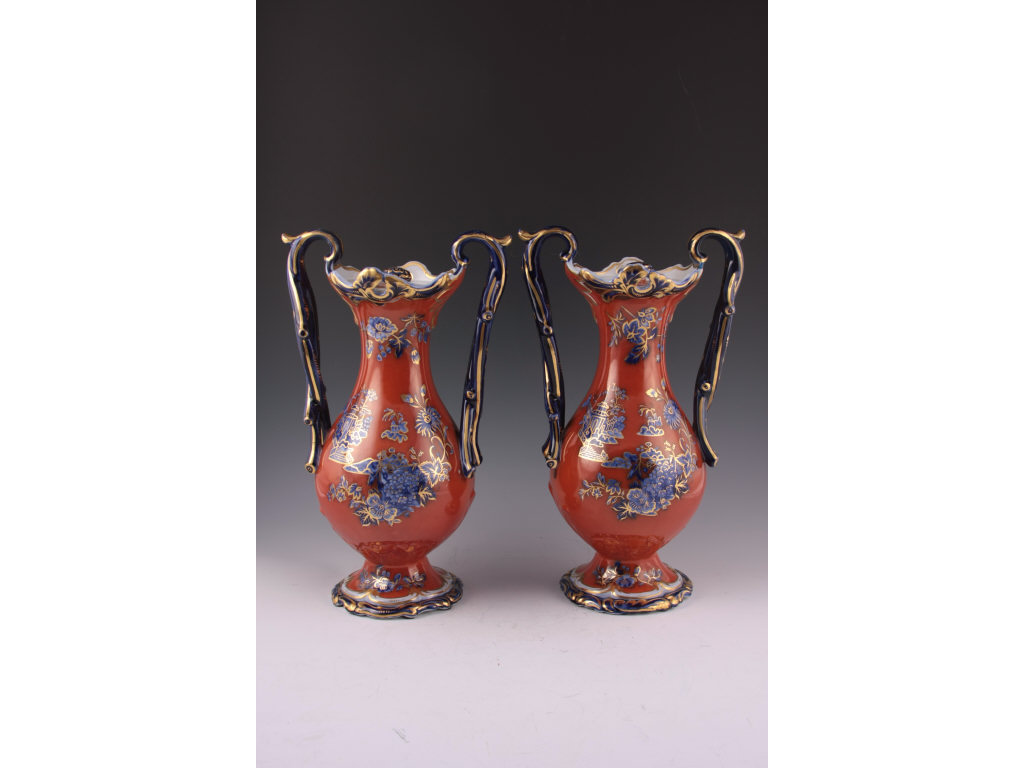 Appraisal: Pair of Continental Porcelain Amphora Vases early th c lidded