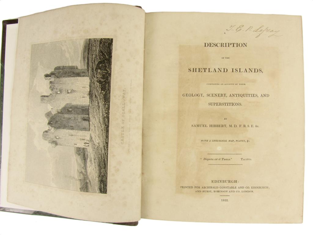 Appraisal: Shetland Islands - Hibbert Samuel A description of the Shetland