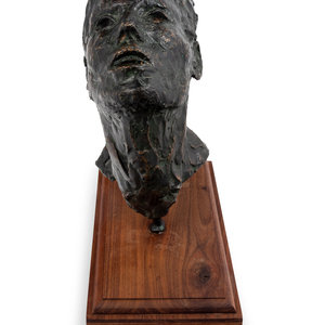 Appraisal: John Waddell American - Head of a Man bronze with