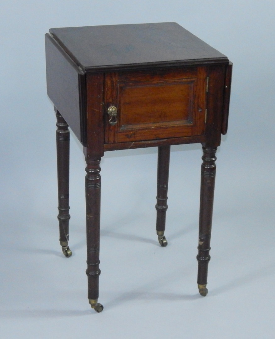 Appraisal: A Heal Son London faux rosewood pot cupboard the drop