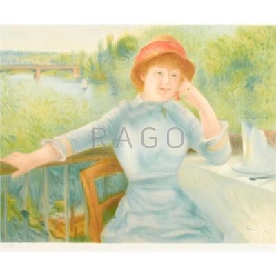 Appraisal: PIERRE AUGUSTE RENOIR French - Two lithographs in color woman