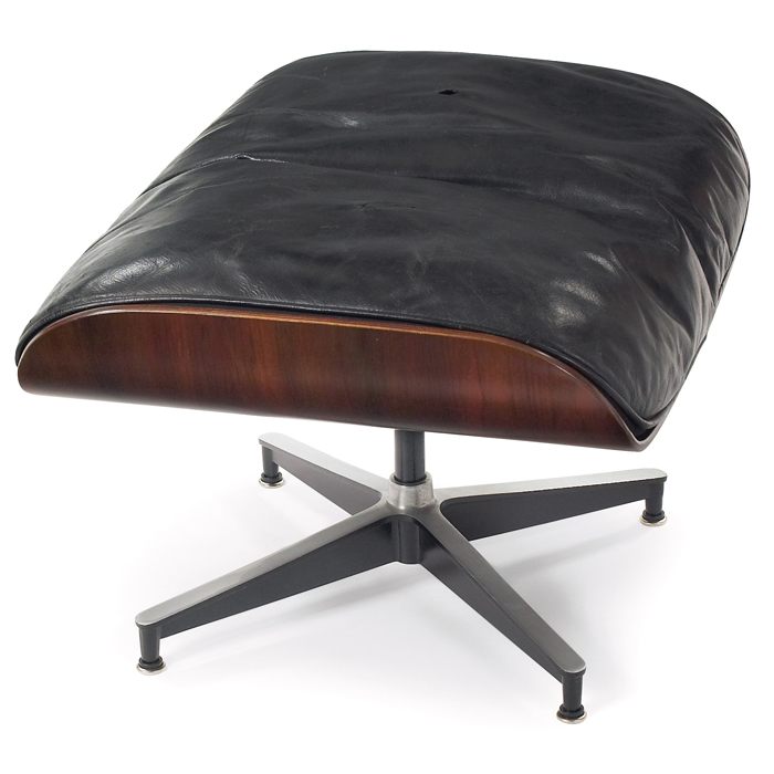 Appraisal: Charles and Ray Eames ottoman by Herman Miller s rosewood