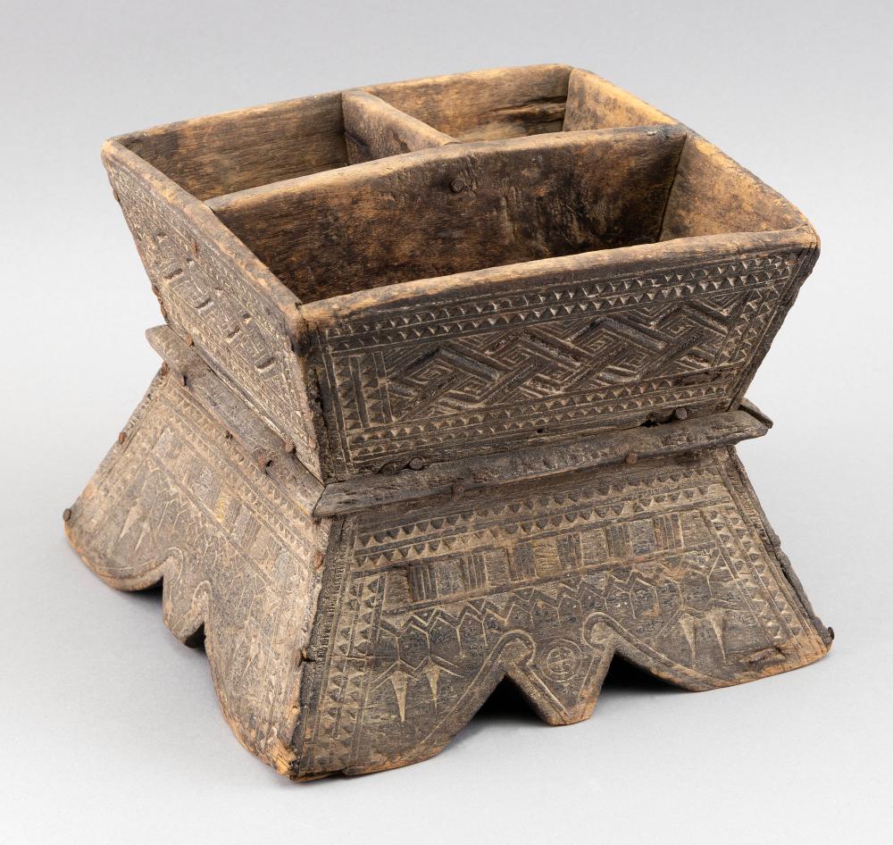 Appraisal: INDO-PERSIAN WOODEN BOX TH CENTURY OR EARLIER HEIGHT WIDTH DEPTH