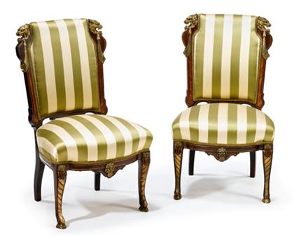 Appraisal: Pair of of Louis Philippe gilt bronze mounted rosewood and