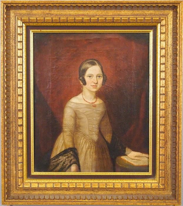 Appraisal: th c American portrait A th century American School Oil