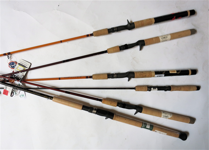 Appraisal: THREE LAMIGLAS FISHING RODS two model FC- -UL ' to