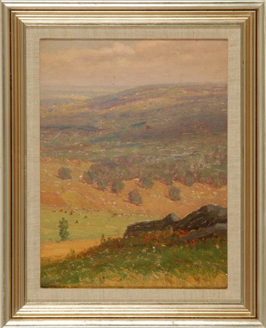 Appraisal: FRED H DANIELSAmerican b Mountain landscape Signed and dated lower