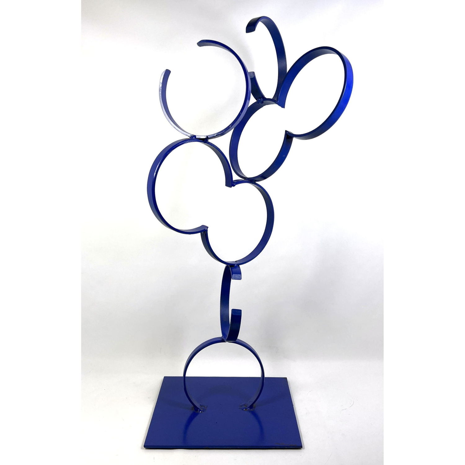 Appraisal: JOE SELTZER Sculpture Blue Curves - Eight found steel objects