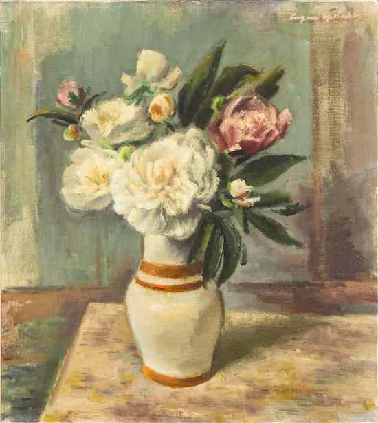 Appraisal: Eugene Edward Speicher American - Peonies in a Pottery Vase