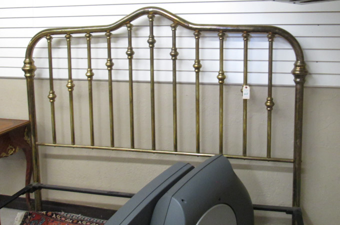 Appraisal: VICTORIAN STYLE BRASS KING BED WITH RAILS American th century