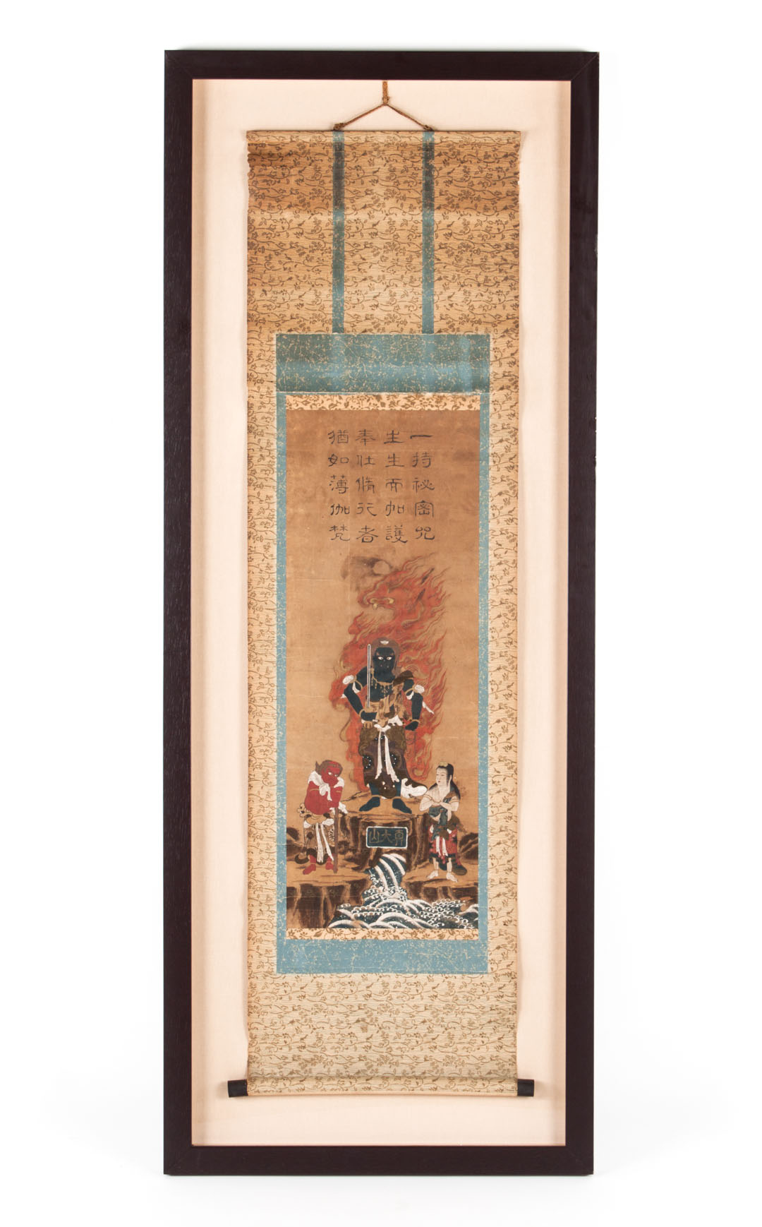 Appraisal: Japanese Buddhist scroll mid- th century ink and pigment on