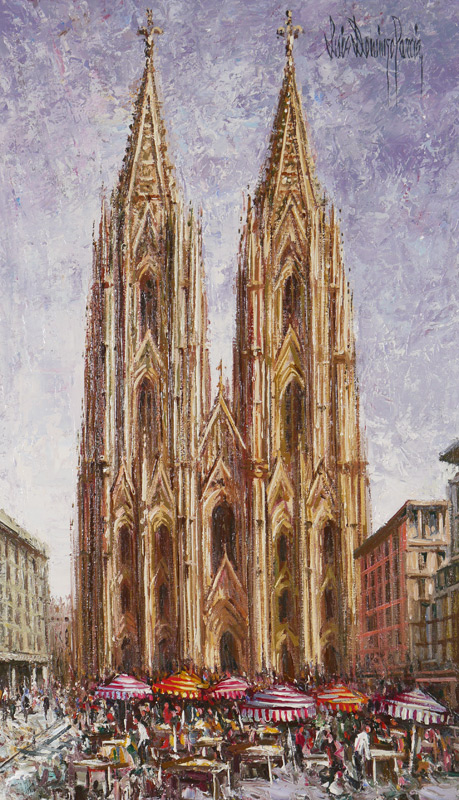 Appraisal: GARCIA Luis Domingo Spanish - '' Cathedral at Cologne'' Oil