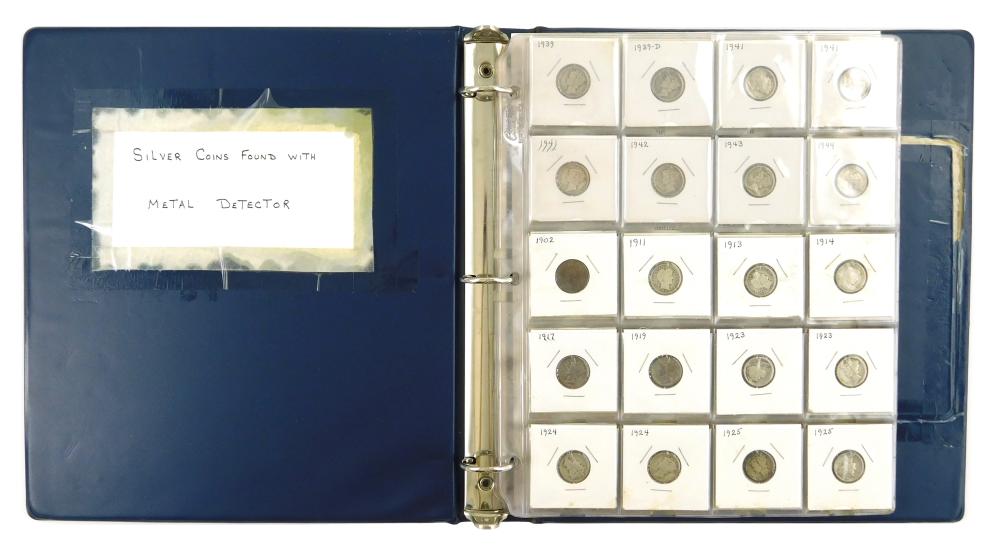 Appraisal: COINS Binder with silver dimes all of which were said