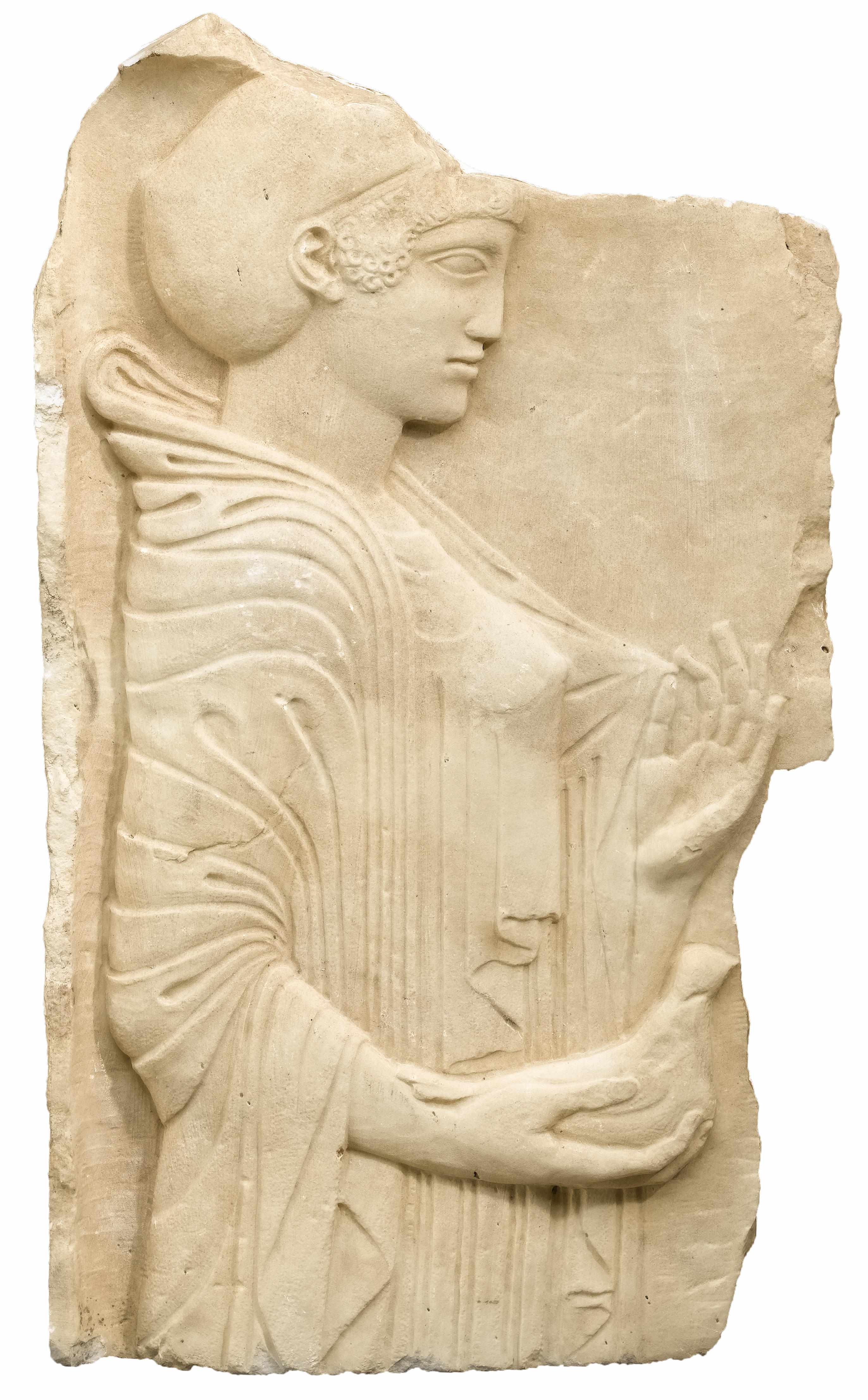 Appraisal: A carved stone stele fragment after the antique Relief carved