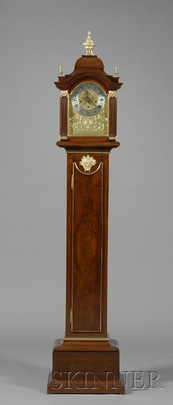 Appraisal: Louis XVI Style Bronze-mounted Mahogany Tall Case Clock Retailed By