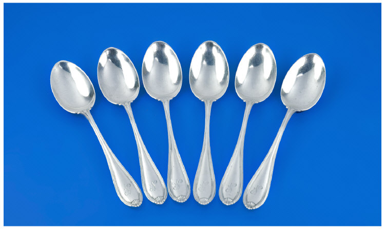 Appraisal: Set of Six Early Twentieth Century American Silver Spoons The