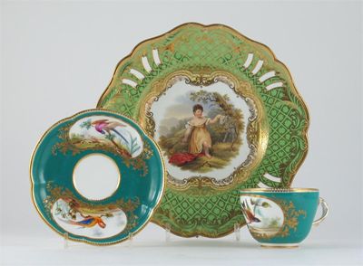 Appraisal: A good Ridgway plate painted with a young girl petting