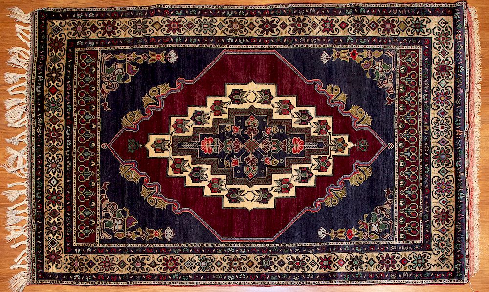 Appraisal: Turkish Yahyali Rug x hand knotted wool foundation Condition Appears