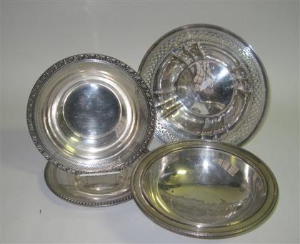 Appraisal: Four American sterling silver fruit bowls th century