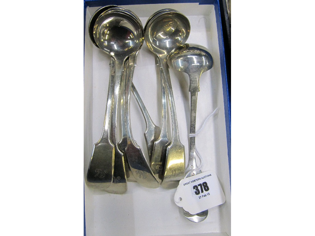 Appraisal: Set of eight sauce ladles