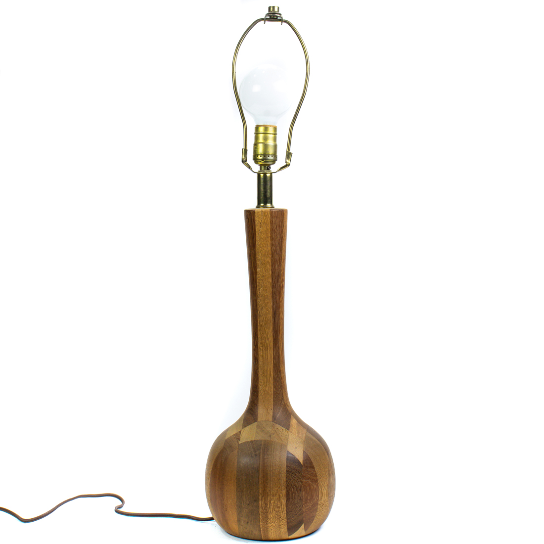 Appraisal: A MODERN LAMINATED AND TURNED WOOD BOTTLE FORM TABLE LAMP