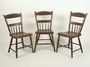 Appraisal: CHAIRS - Set of six th C painted plank seat