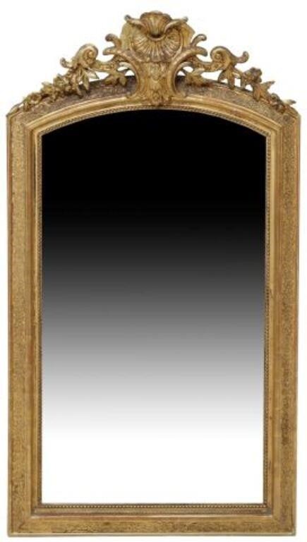 Appraisal: French Louis XV style giltwood and gesso wall mirror th