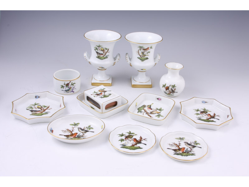 Appraisal: Twelve Diminutive Pieces of Herend China Hungarian mid- th c