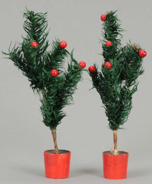 Appraisal: Two Miniature German Feather Trees Germany early th century a