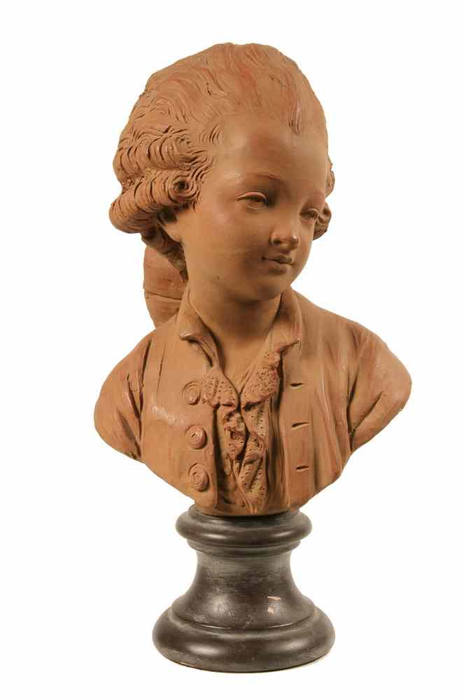 Appraisal: TERRA COTTA BUST - Terra Cotta Bust Portrait of the