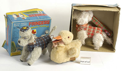 Appraisal: Japanese tinplate battery operated novelties Cragstan Princess French Poodle -