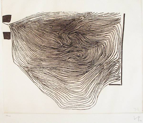 Appraisal: Victor Pasmore Linear Development in One Movement Etching printed on