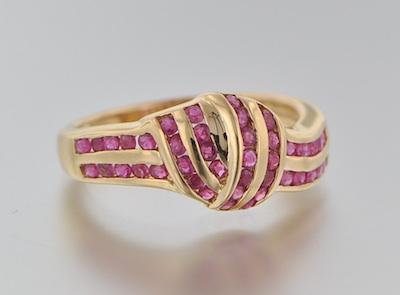 Appraisal: A Ladies' k Gold Ruby Ring k yellow gold ring