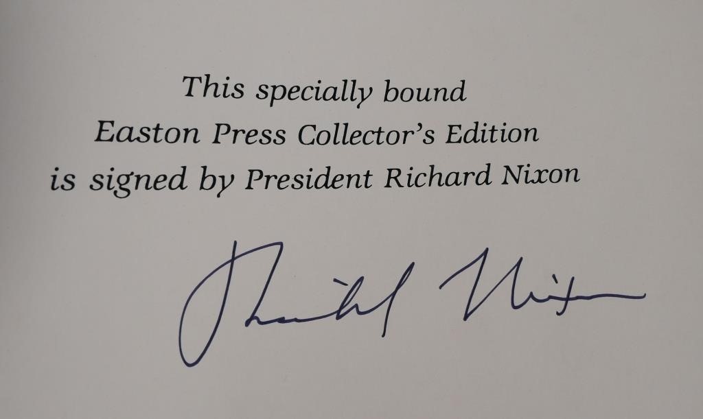 Appraisal: Signed by Richard Nixon hardcover book The Memoirs of Richard