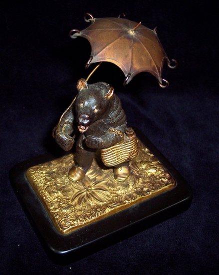 Appraisal: A bronze and gilt bronze figure of a Russian bear