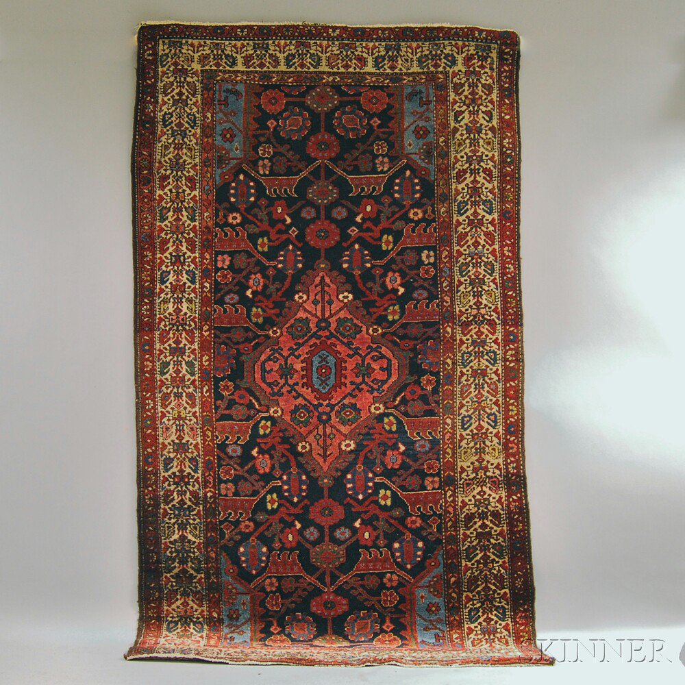 Appraisal: Hamadan Rug Northwest Persia early th century reovercast stitched at