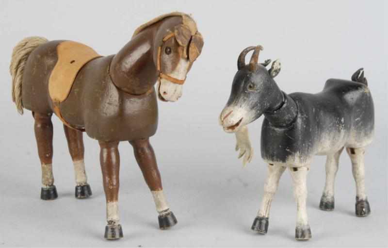 Appraisal: Lot of Schoenhut Animals Description Includes a brown glass-eyed horse