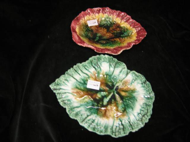 Appraisal: Majolica Pottery Leaf Plates