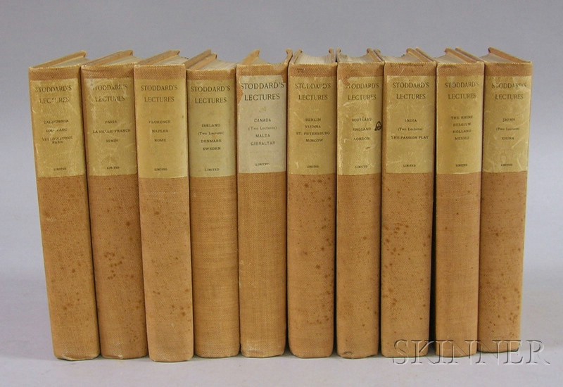 Appraisal: John L Stoddard's Lectures Balch Bros Co ten vols numbered