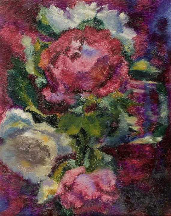 Appraisal: GIACOMETTI AUGUSTO Stampa - Zurich Flowers in a vase Oil