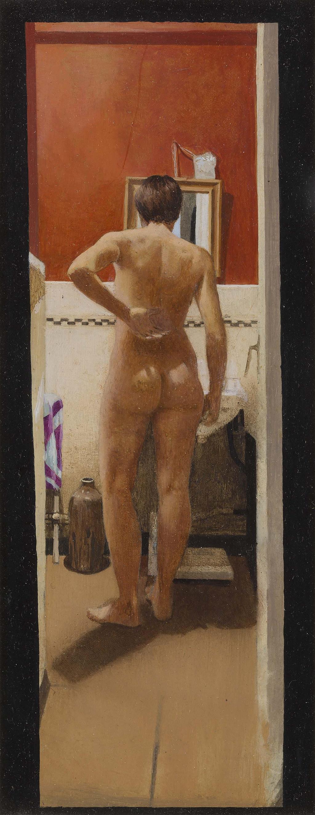 Appraisal: ROBERT FAWCETT BRITISH B NUDE Gouache on board cm x