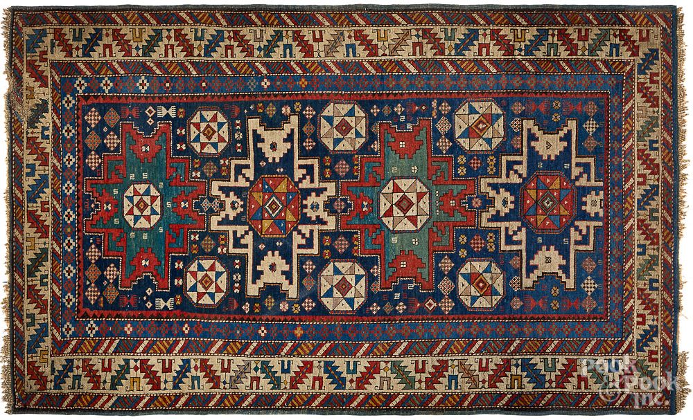 Appraisal: Lesghi Star Shirvan carpet early th c Lesghi Star Shirvan