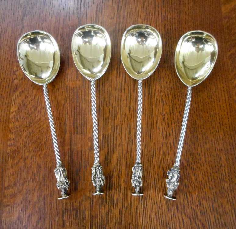 Appraisal: ENGLISH VICTORIAN STERLING SILVER FLATWARE in original case set of